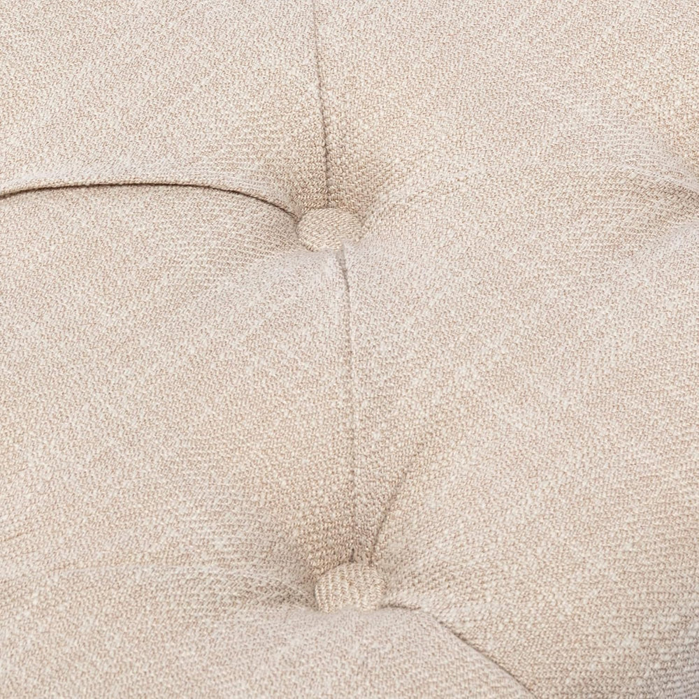 chairus Square Foot Stool with Button Tufted Seat, Small Fabric Upholstered S...