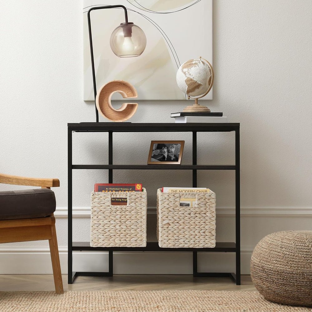 Casafield 10.5" x 10.5" Hyacinth Storage Baskets, Whitewash - Set o...
