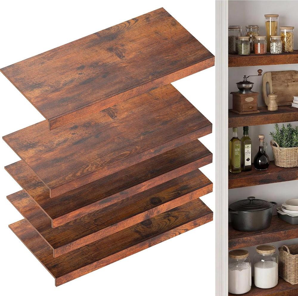 Wire Shelf Covers for Pantry, Premium Engineered Wood Shelf Covers for Wire S...
