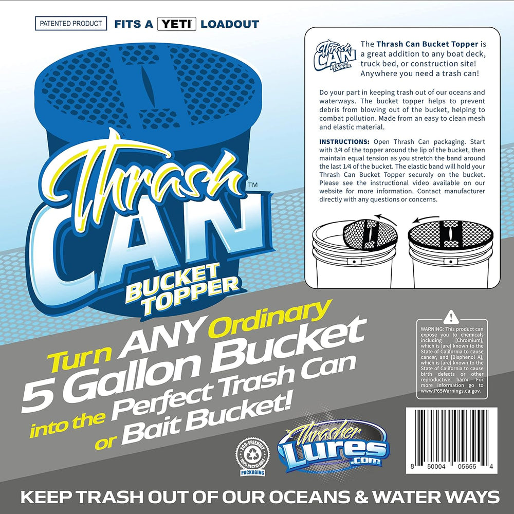 Bucket Cover - 5 Gallon Trash Can Cover Converter for Boat Buckets - Fishing ...