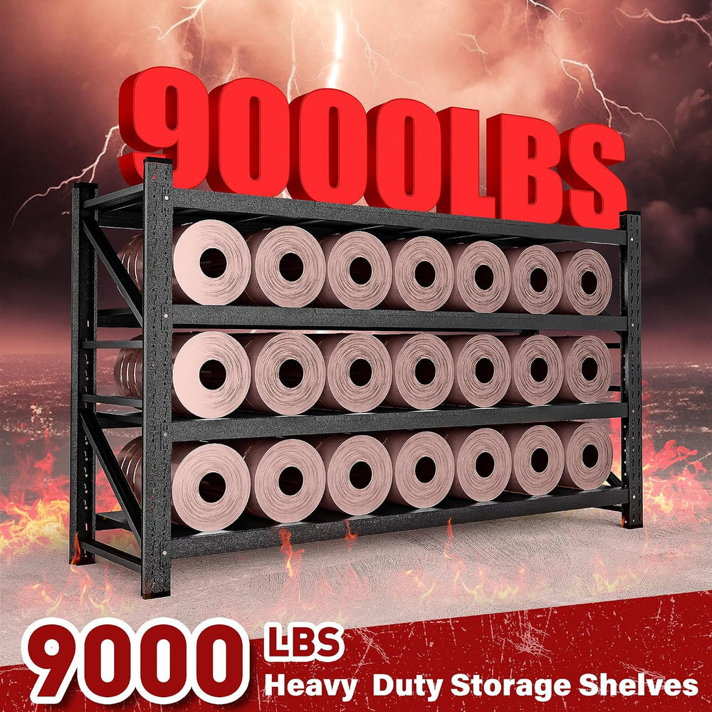 9000LBS Heavy Duty Garage Shelving Units,75" Wide & Deep Storage She...