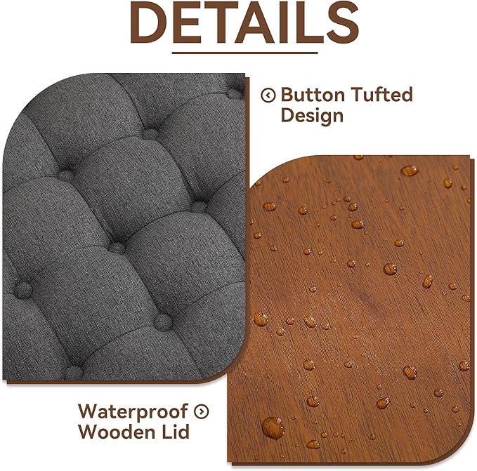30Inch Round Storage Ottoman
