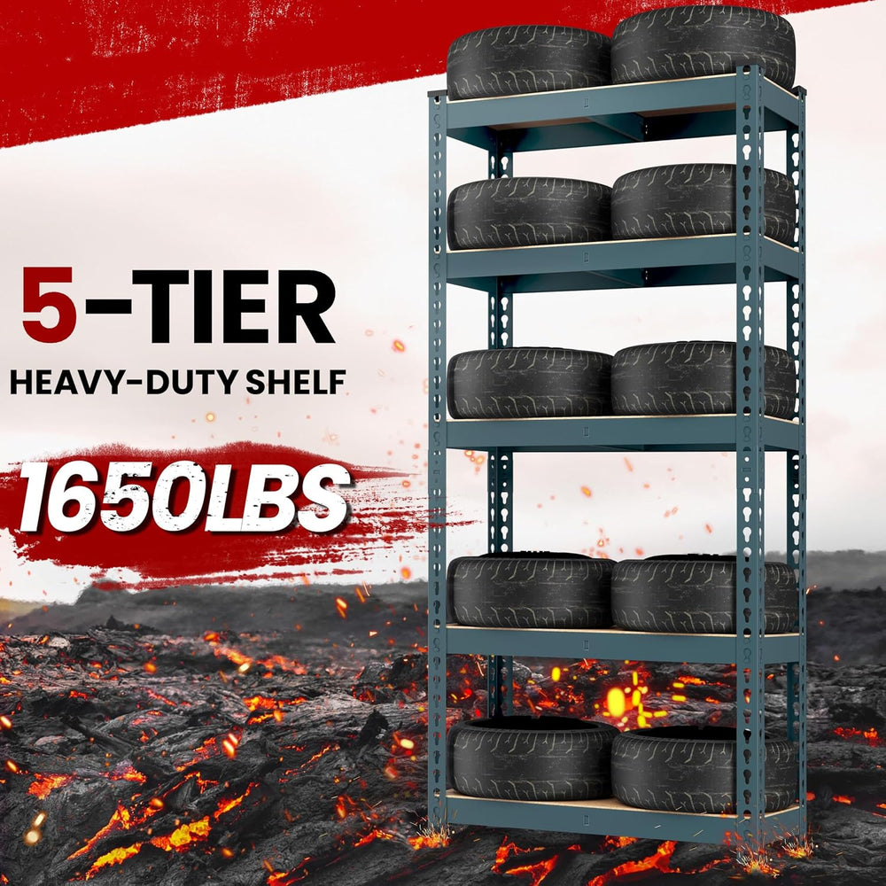 Yaheetech 5-Tier Heavy Duty Storage Shelves 28"W x 12"D x 60"H...