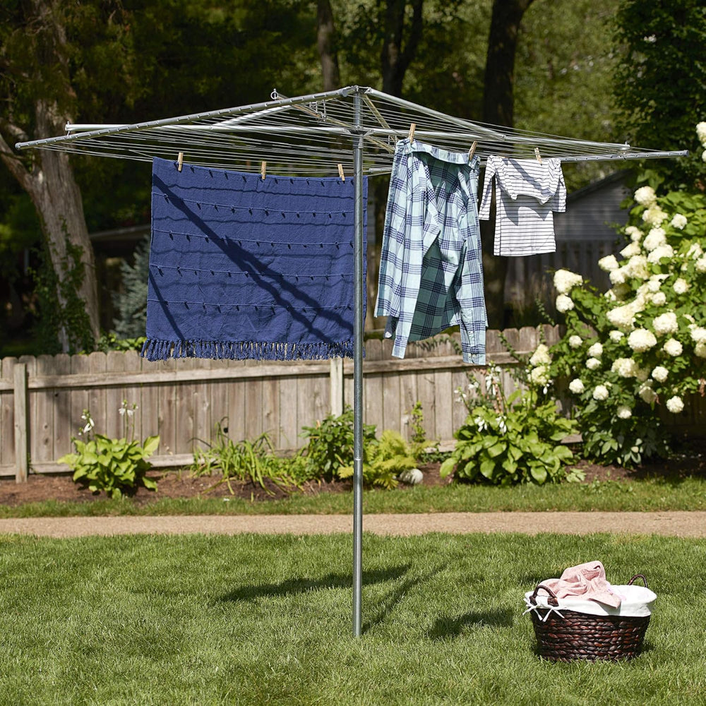 Household Essentials 17130-1 Rotary Outdoor Umbrella Drying Rack | Aluminum |...