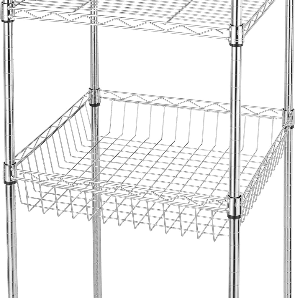 Finnhomy Heavy Duty 6 Tier Wire Shelving Unit with Wheels 18x18x72-inches 6 S...