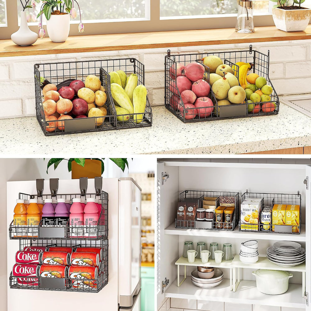 2 Pack Pantry Organizers and Storage Shelf Canned Food Organizer