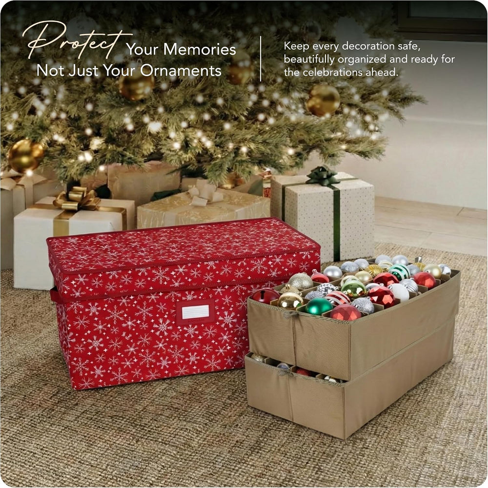 Covermates Adjustable Ornament Storage Box, 25.5" W x 13" D x 12.5&...