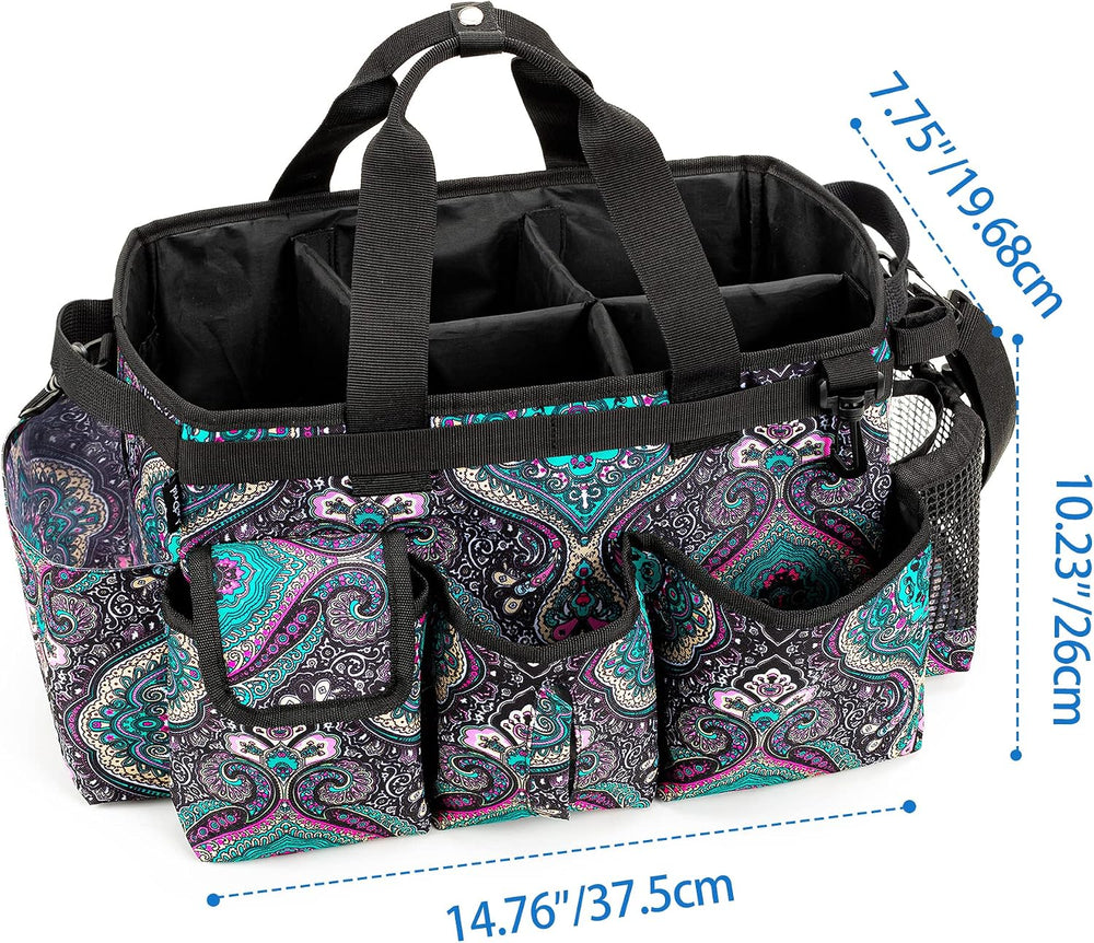 LoDrid Large Wearable Cleaning Caddy Bag with Detachable Divider, Totem