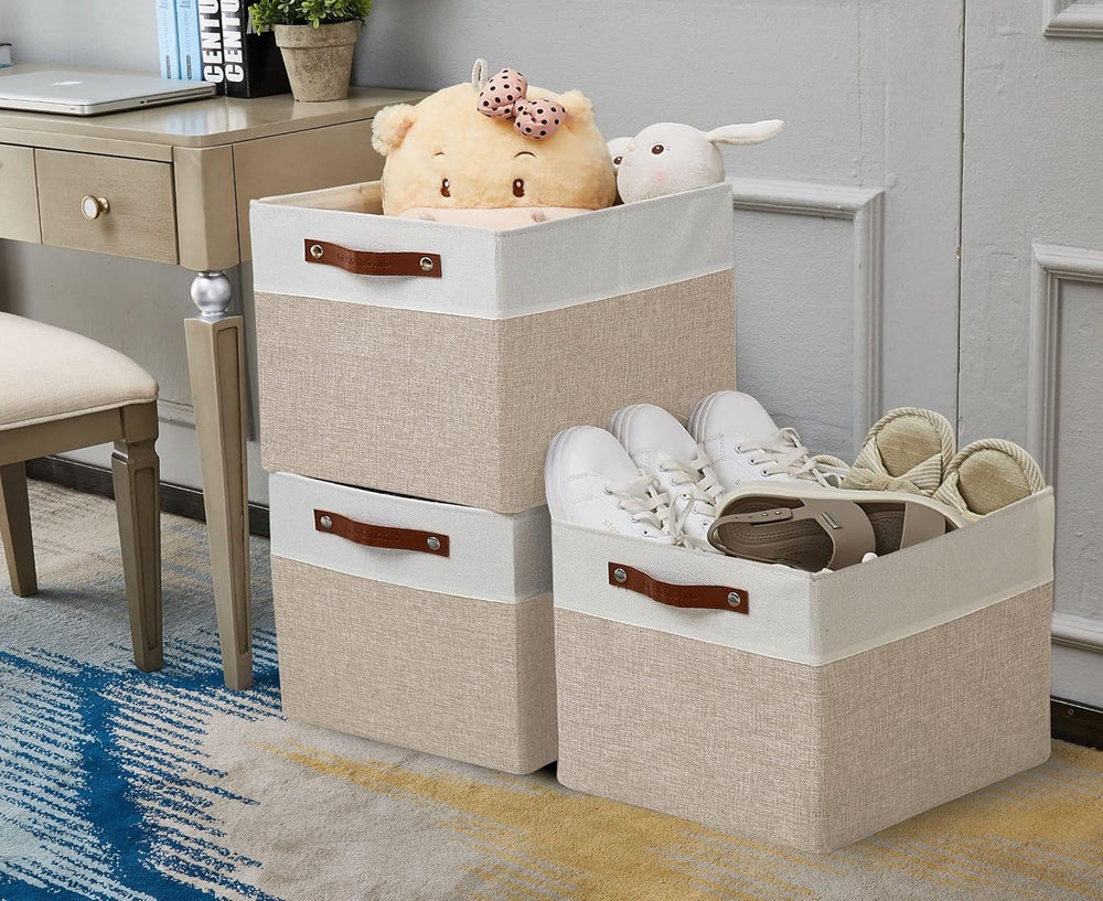 DECOMOMO Kallax Storage Cubes, Storage Baskets for Shelves 4-Pack