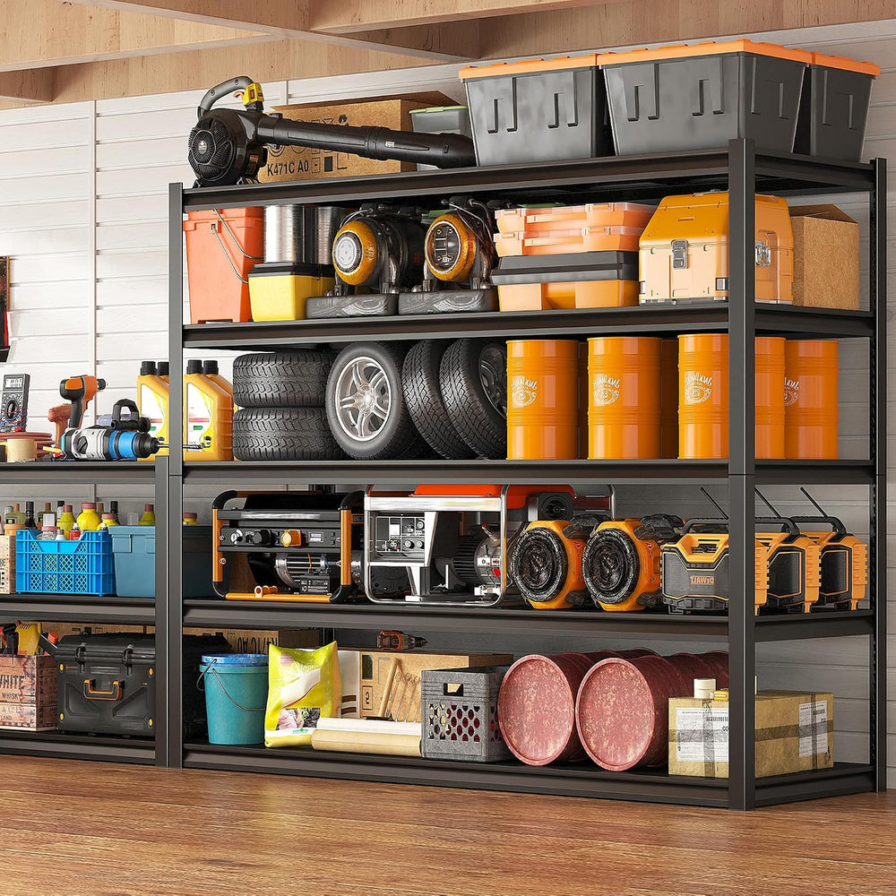 REIBII Garage Shelving 48.2" W Storage Shelves 3000LBS Metal Shelving He...