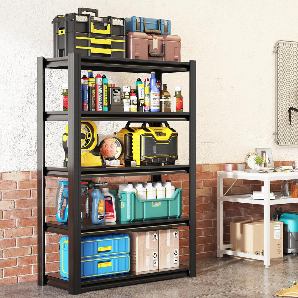 62" H Garage Shelving, Heavy Duty Storage Shelves, Garage Storage Shelve...