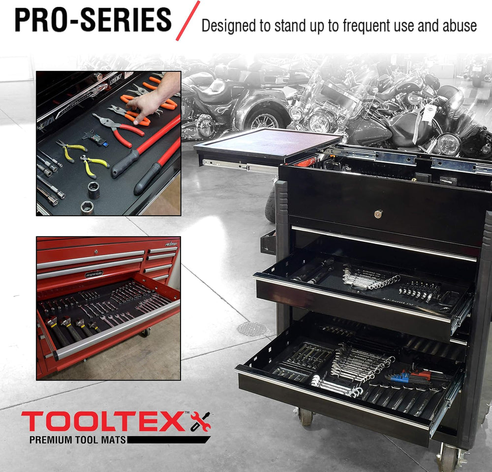 Heavy Duty No-Slip Tool Box Liner & Garage Drawer Liner - Black 24" ...