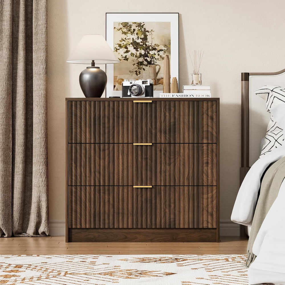 Furniway 3 Piece Bedroom Set, 6 Drawer Dresser and 3-Drawer Nightstand Set of...