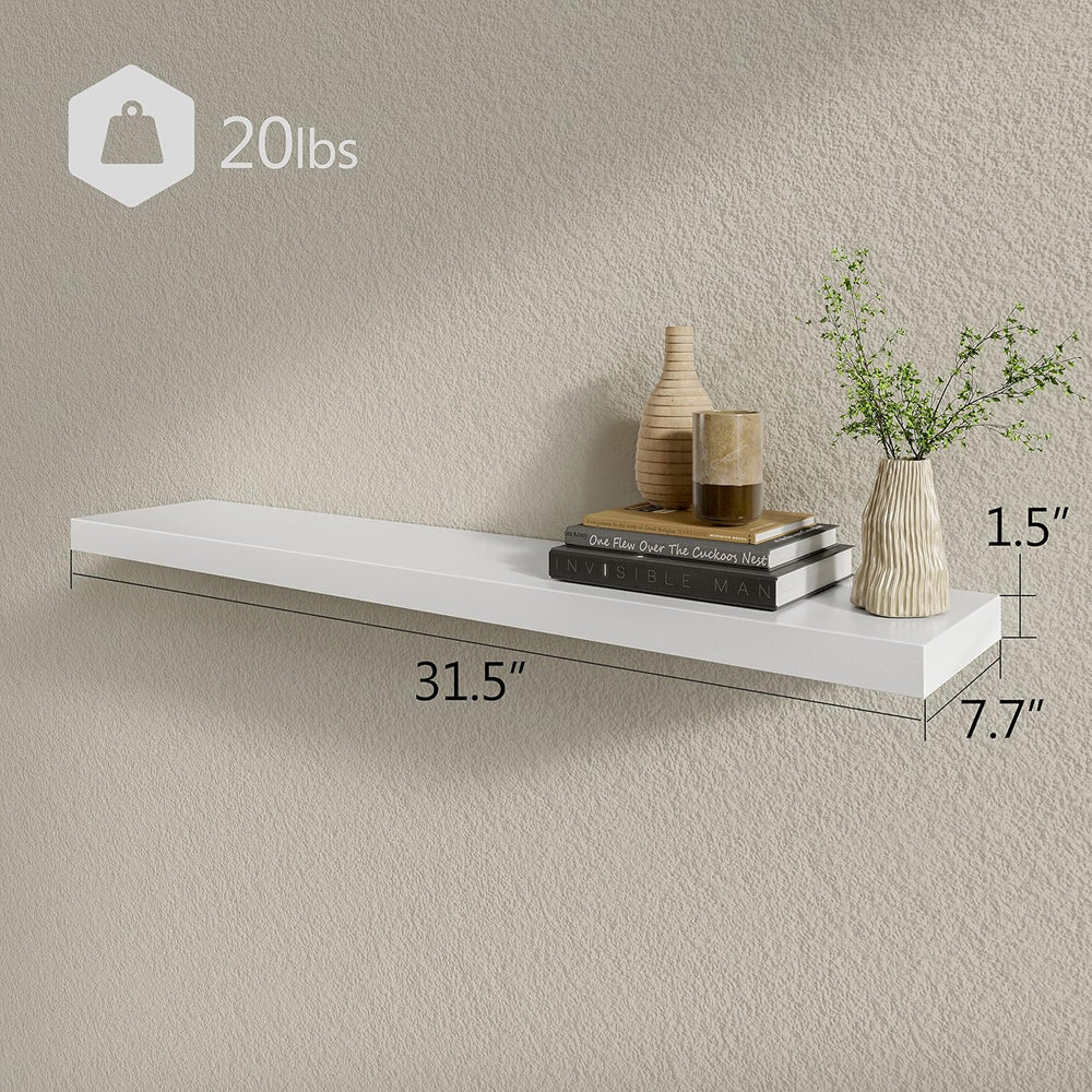 BAMEOS Floating Shelves, 31W x 8D Wall Mounted Display Shelves with Invisible...