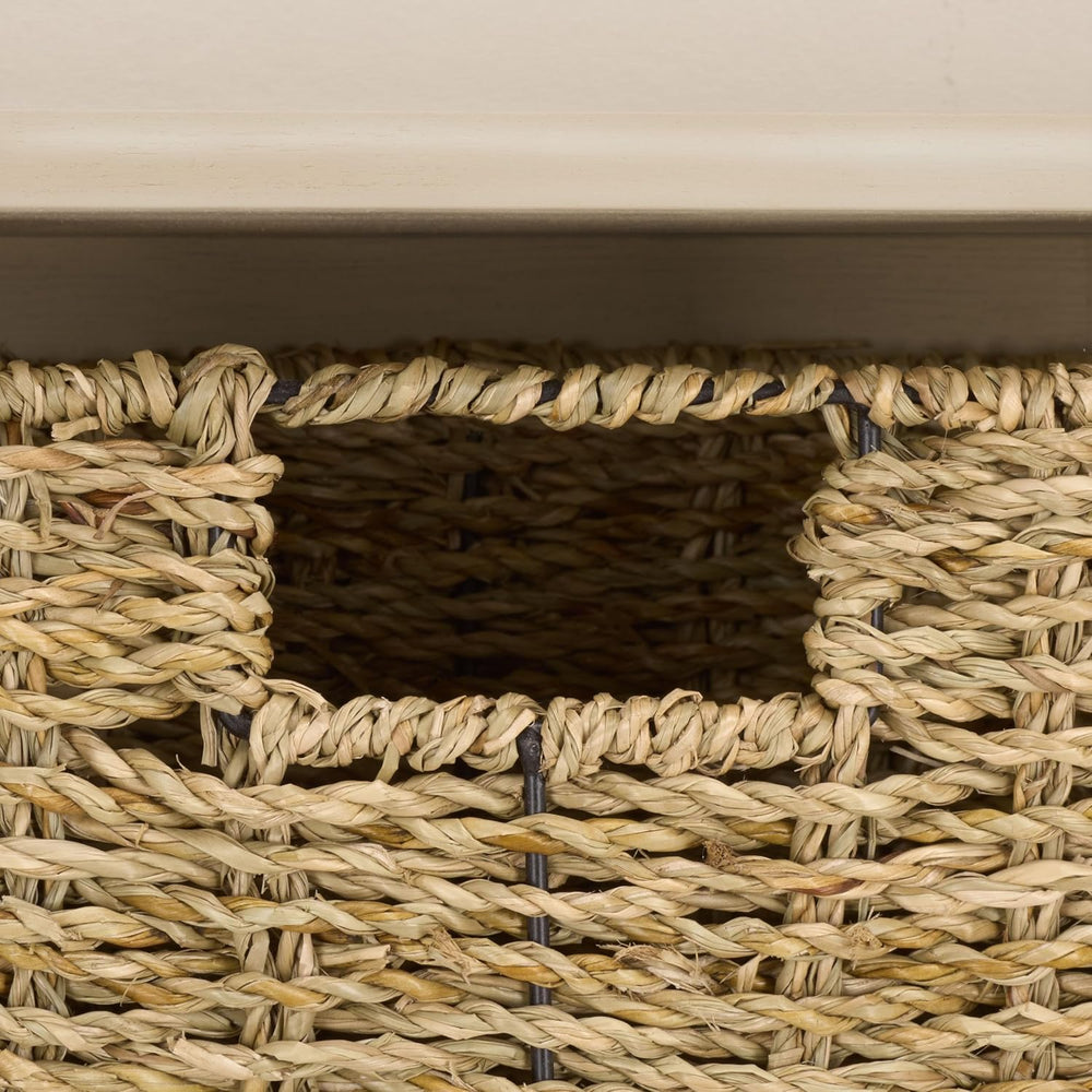 SAFAVIEH Home Collection - Finley Sand Wall Mounted 3-Basket Storage Rack wit...