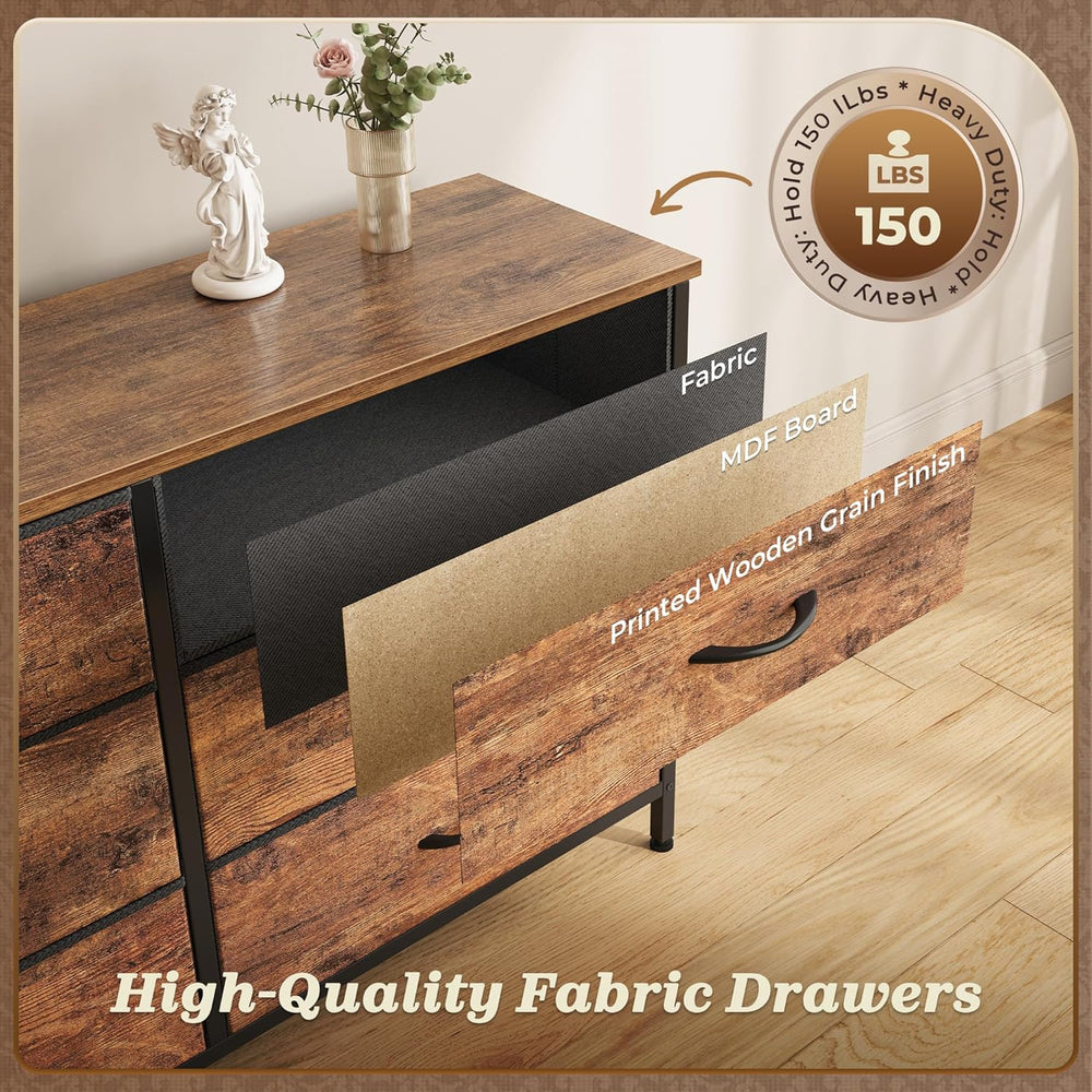 Huuger 70 Inch Long Dresser for Bedroom, TV Stand for 65, 75, 80 Inch TV