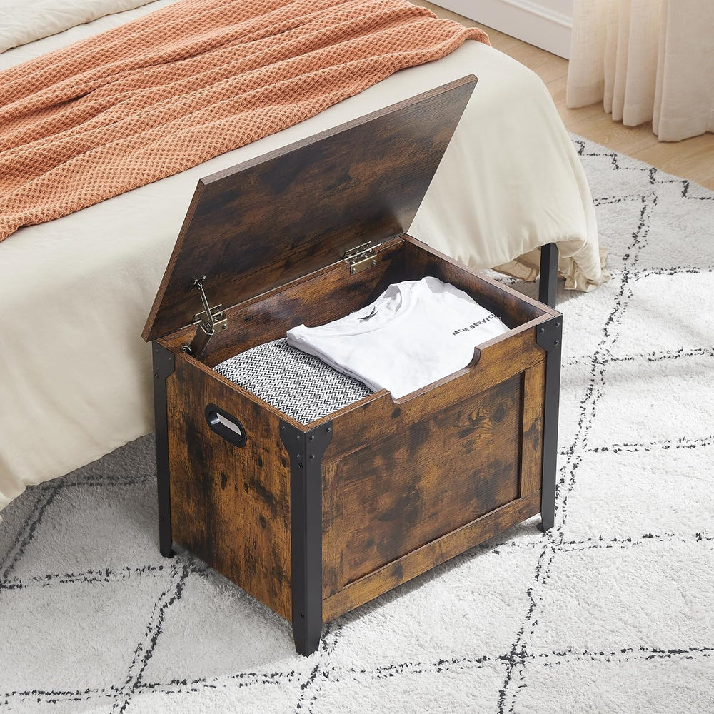 GAOMON 23.6" Storage Chest, Storage Bench with Safety Hinge