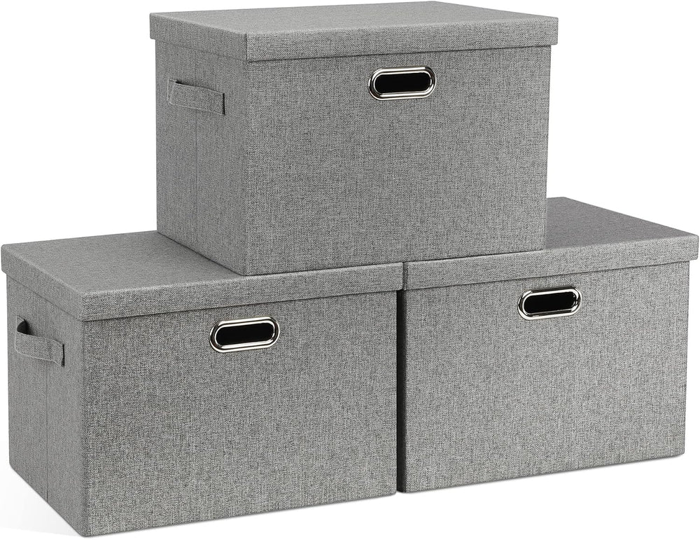 Large 17" 36 Quart Collapsible Stackable Storage Bins