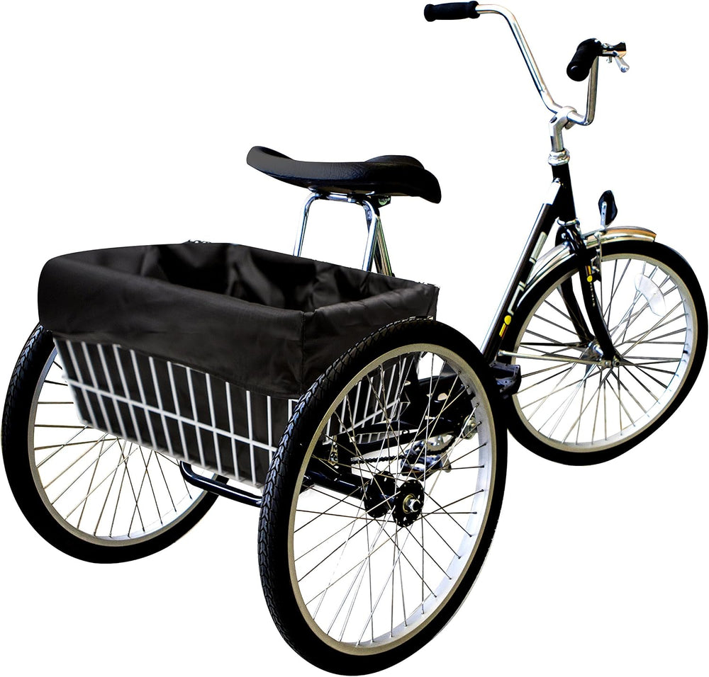 Large Bike Basket Liner, Adult Trike Bicycle Basket Liner, Rear Extra Large T...