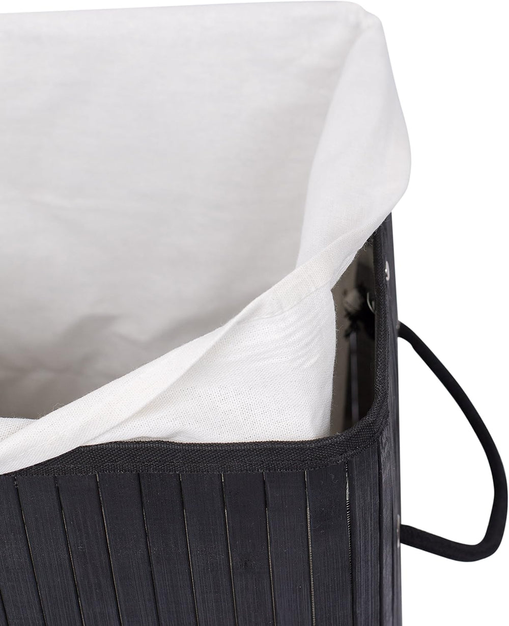 BIRDROCK HOME Square Laundry Hamper with Lid and Cloth Liner, Medium Basket w...