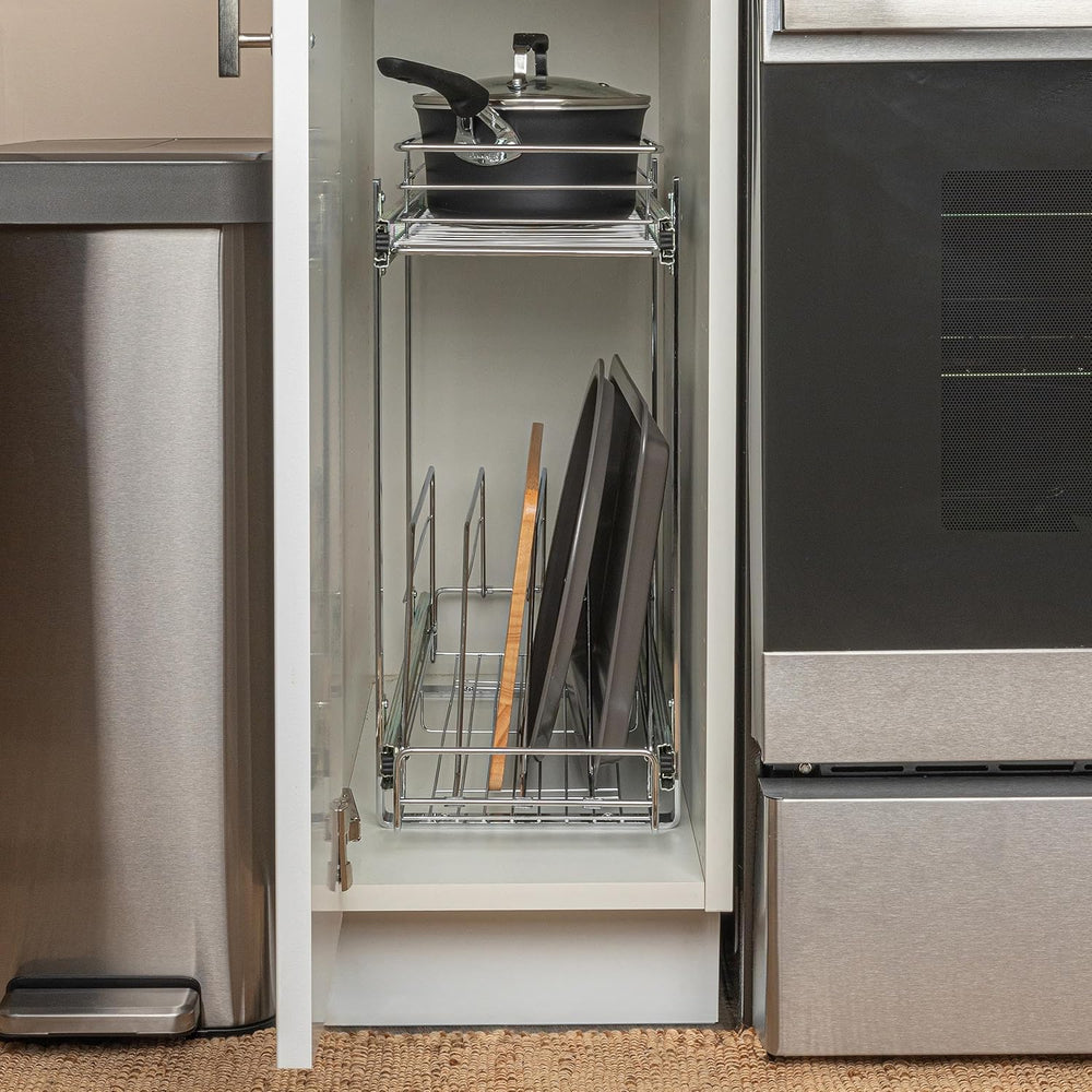 Household Essentials Glidez Multipurpose Chrome-Plated Steel Pull-Out/Slide-O...