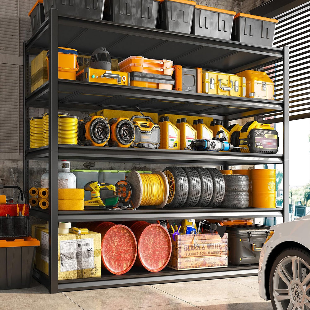 REIBII Garage Shelving 48.2" W Storage Shelves 3000LBS Metal Shelving He...