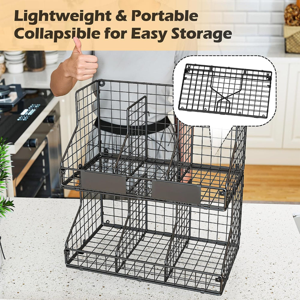 2 Pack Pantry Organizers and Storage Shelf Canned Food Organizer