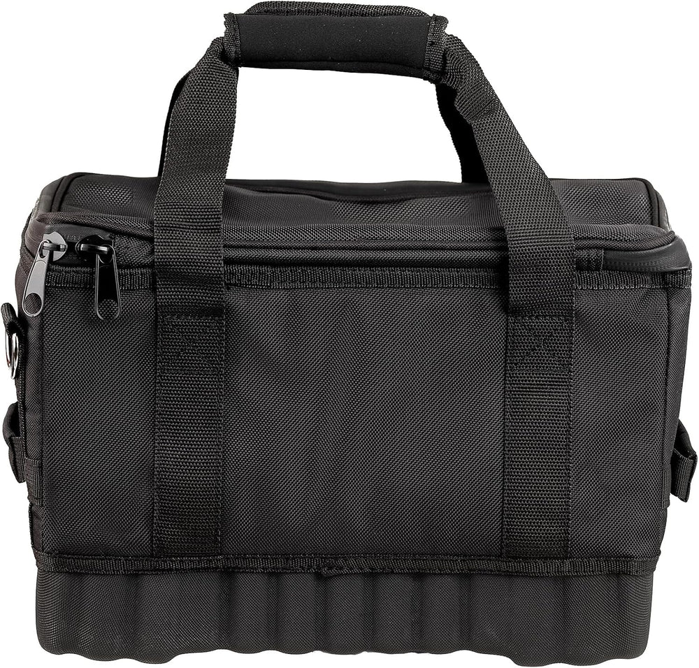 Bucket Boss Pro Racer 14 in. Tool Bag with Heavy-Duty Waterproof Racetrack Zi...