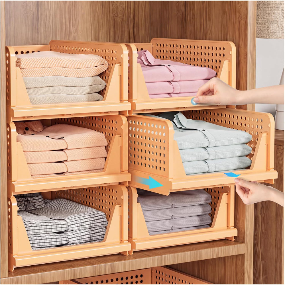 5 Pack Closet Organizer Basket, Closet Organizers and Storage, Yellow