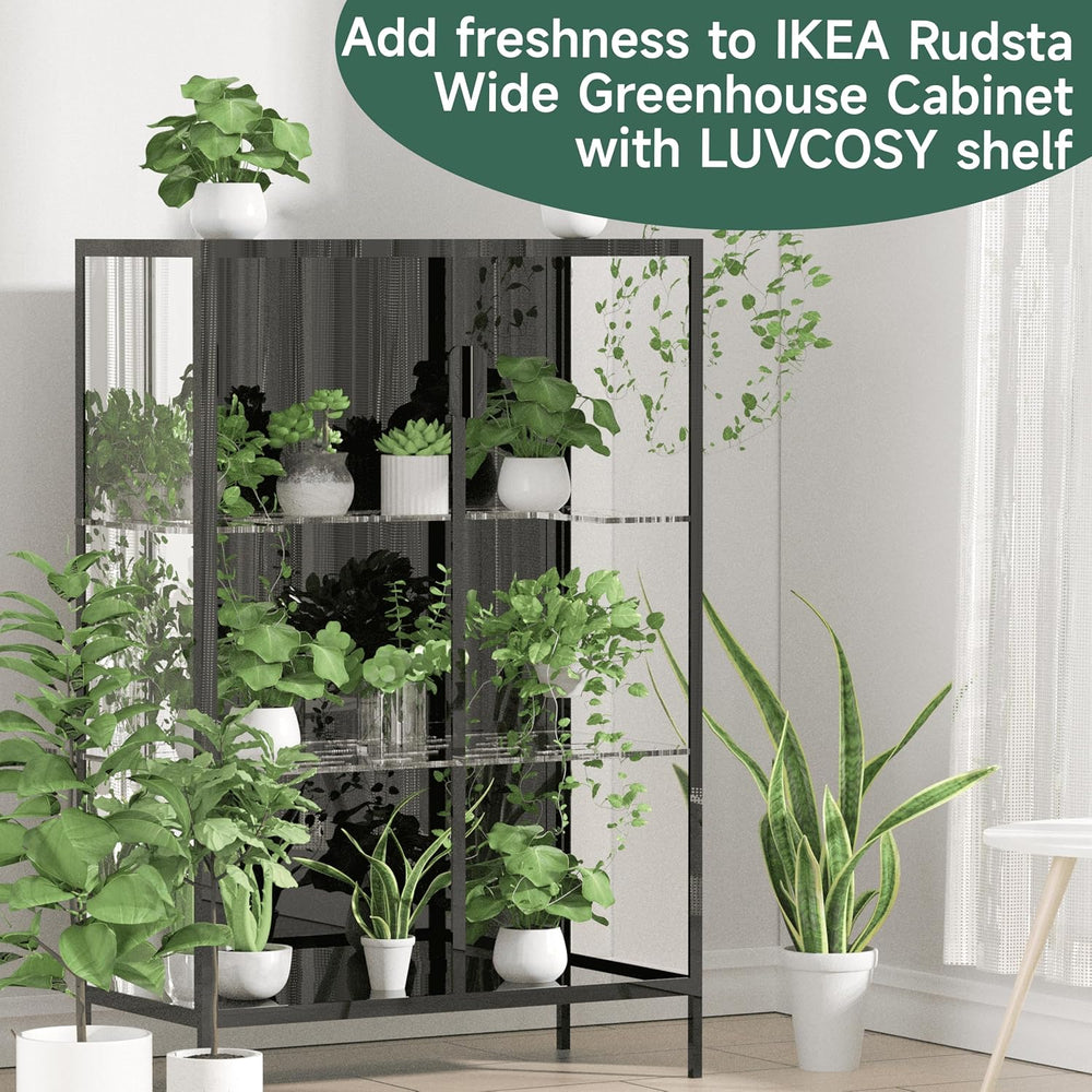 LUVCOSY Acrylic Shelf Compatible with Rudsta Wide Cabinet - 8mm Thick, Clear ...