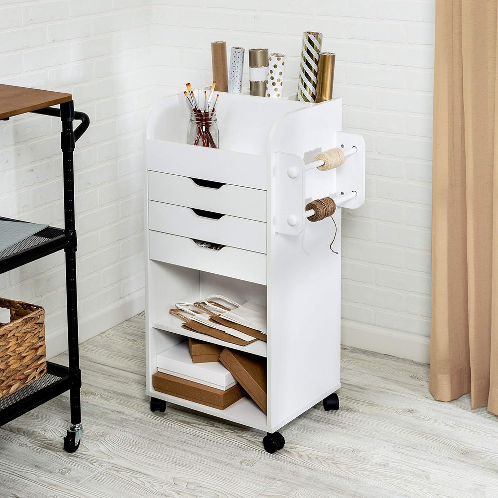 Honey-Can-Do Deluxe Rolling Craft Storage Cart with Locking Wheels | Organize...