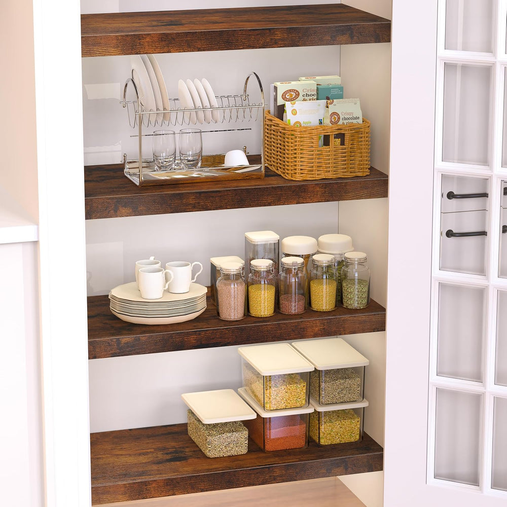 MyLifeUNIT Wire Shelf Covers, 4 PCS 35.8" W x 16" D Wood Wire Rack ...