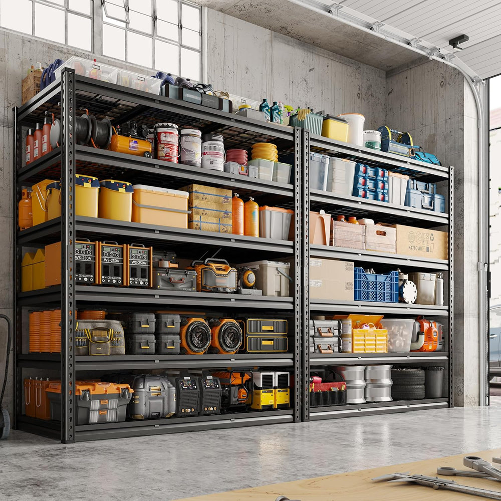 REIBII 6 Tier Heavy Duty Storage Shelving for Garage Basement Warehouse