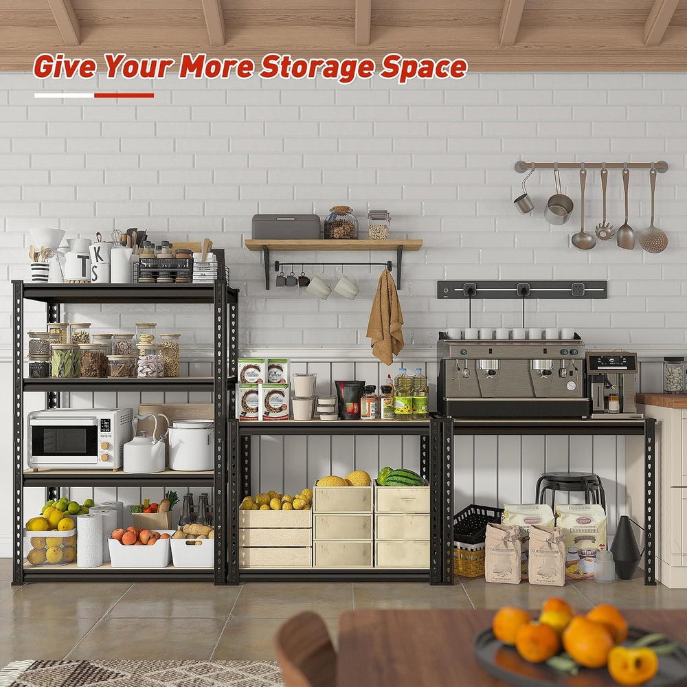 REIBII Storage Shelves Adjustable Metal Shelving 1600LBS Garage Shelves Indus...