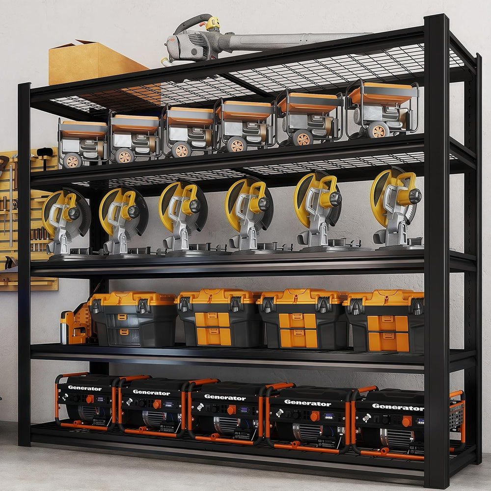 5-Tier Heavy Duty Garage Shelving, 5,000 lbs Capacity Adjustable Metal Storag...