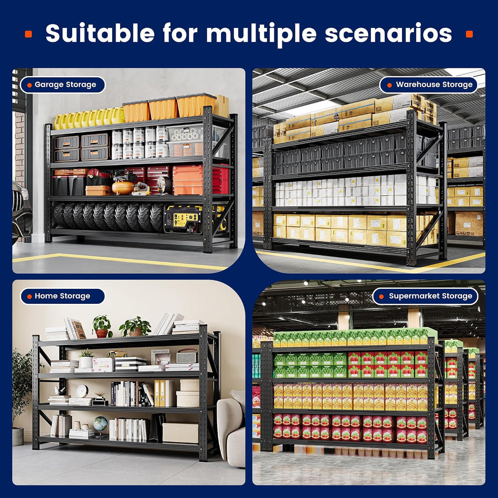 Yizosh Storage Shelves, 5000LBS Garage Shelving Unit, Metal Shelving Adjustab...