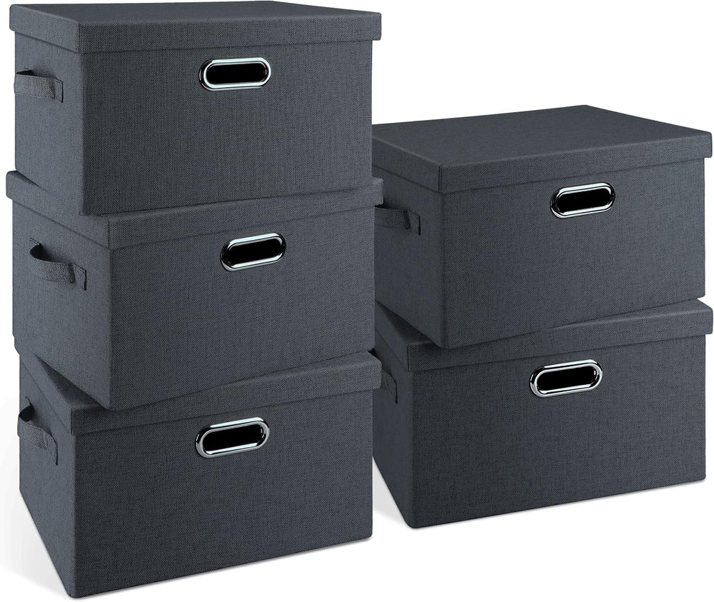 Medium 15" 21 Quart Collapsible Stackable Storage Bins