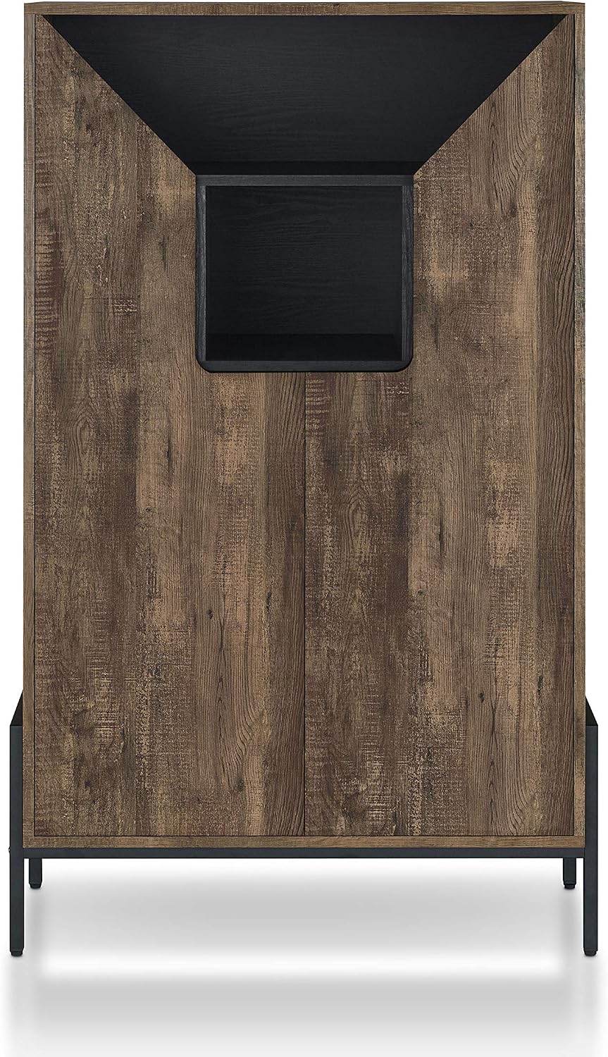 HOMES: Inside + Out Charles Rustic Entryway Shoes Cabinet with 4 Enclosed She...