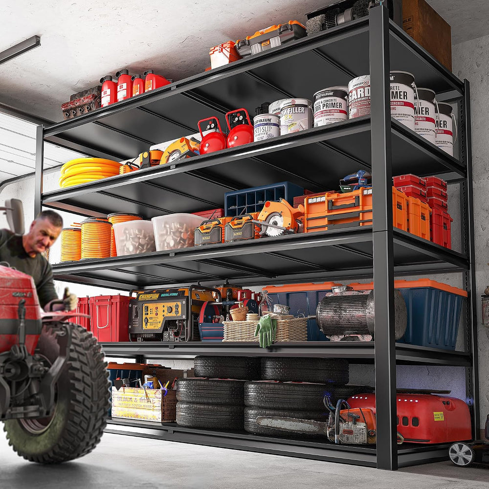 REIBII 78" H Storage Shelves, Garage Shelving Heavy Duty Load 3000LBS, A...