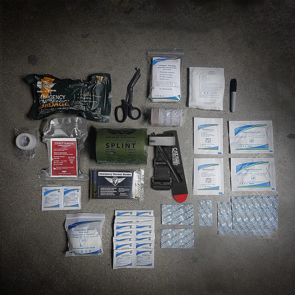 EVERLIT Emergency Trauma Kit, CAT GEN-7 Tourniquet 36" Splint, Military ...