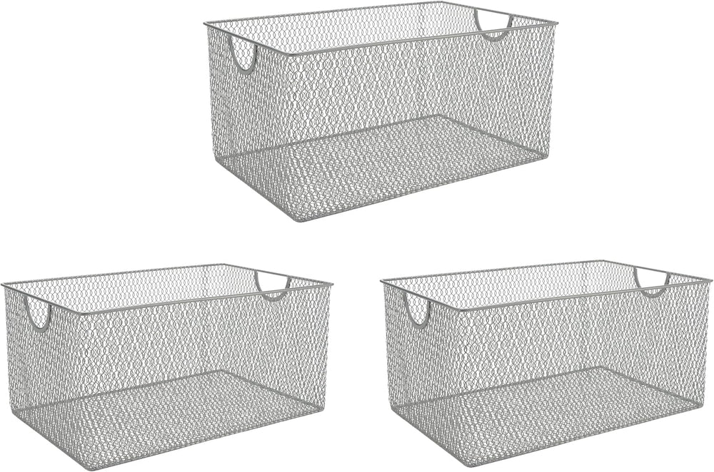 YBM HOME Kitchen Pantry Organizer Wire Baskets for Shelves, Cabinets, Pantry,...
