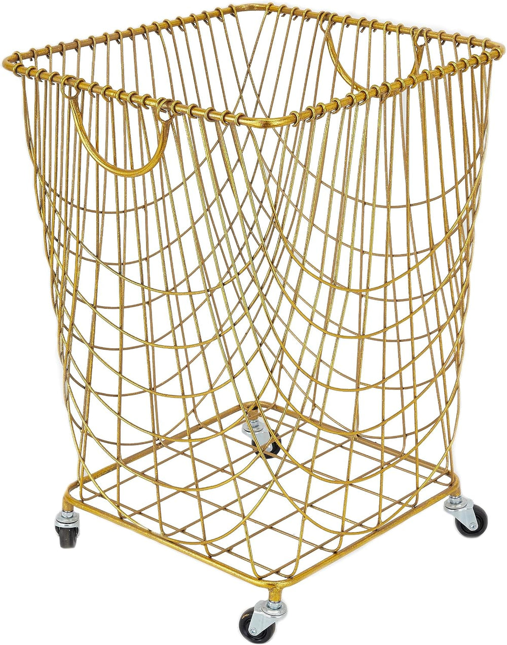 Deco 79 Metal Square Storage Cart with Wheels and Handles, 16" x 17"...