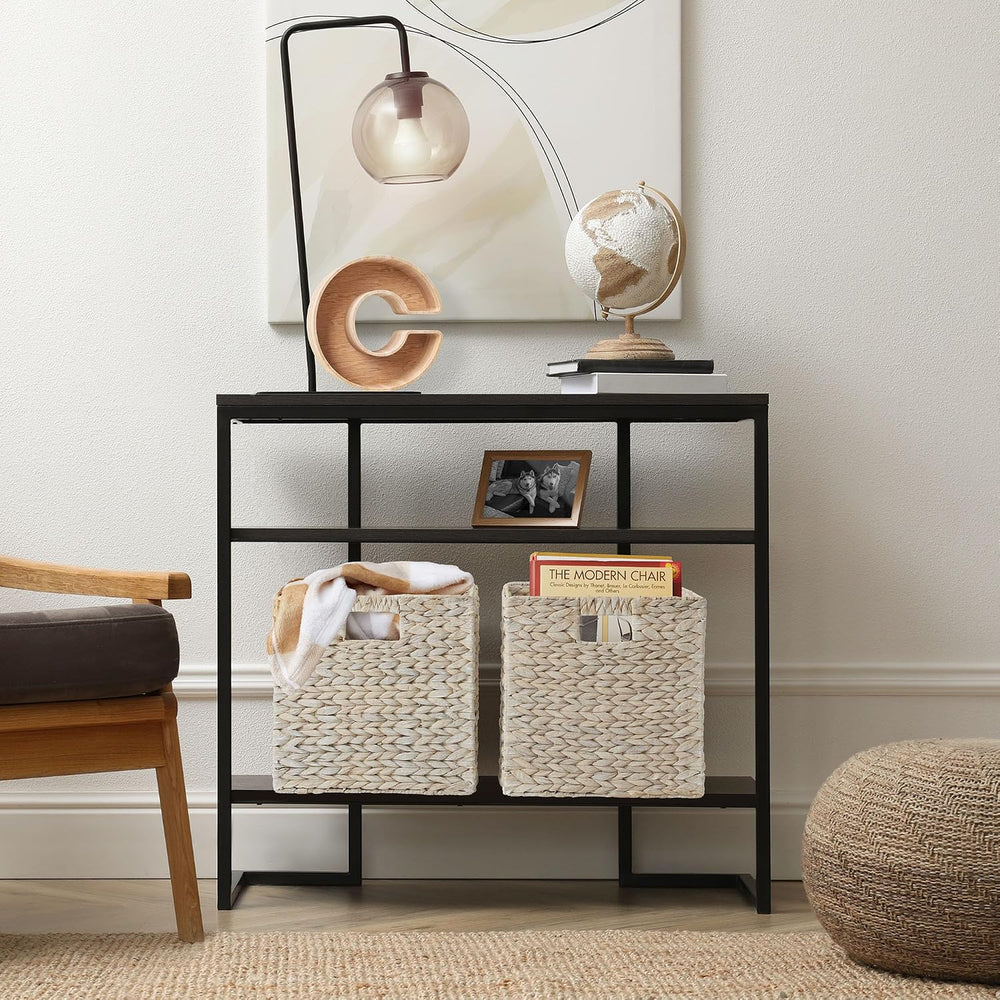 Casafield 12" x 12" Hyacinth Storage Baskets, Whitewash - Set of 2 ...