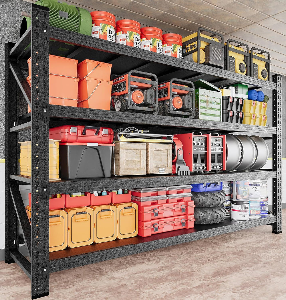 71.3" Wide Heavy Duty Garage Shelving Units,5000LBS Deep Storage Shelves...