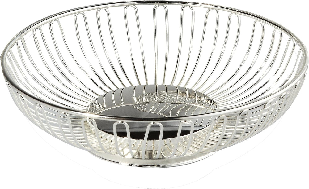 Elegance Nontarnish Silverplated Wire Bread Basket 11" | Decorative Oval...