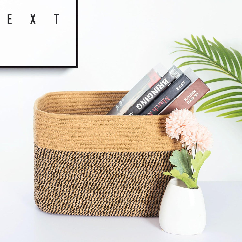 MINTWOOD Design 3-Pack Storage Baskets for Shelves, Decorative Baskets for Or...