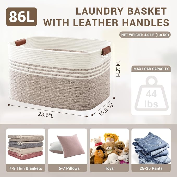 86L Extra Large Laundry Basket