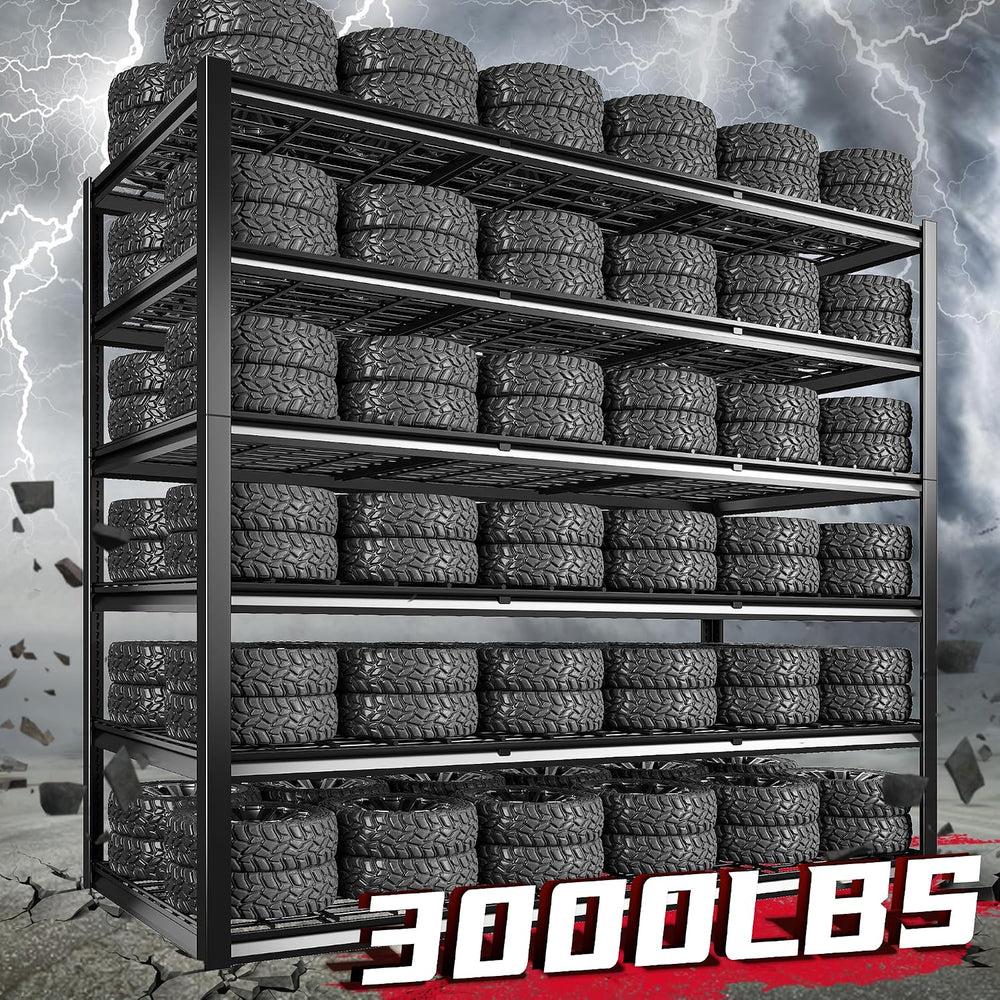 REIBII 60" W Garage Shelving, 3000LBS Storage Shelves, 6 Tier Heavy Duty...