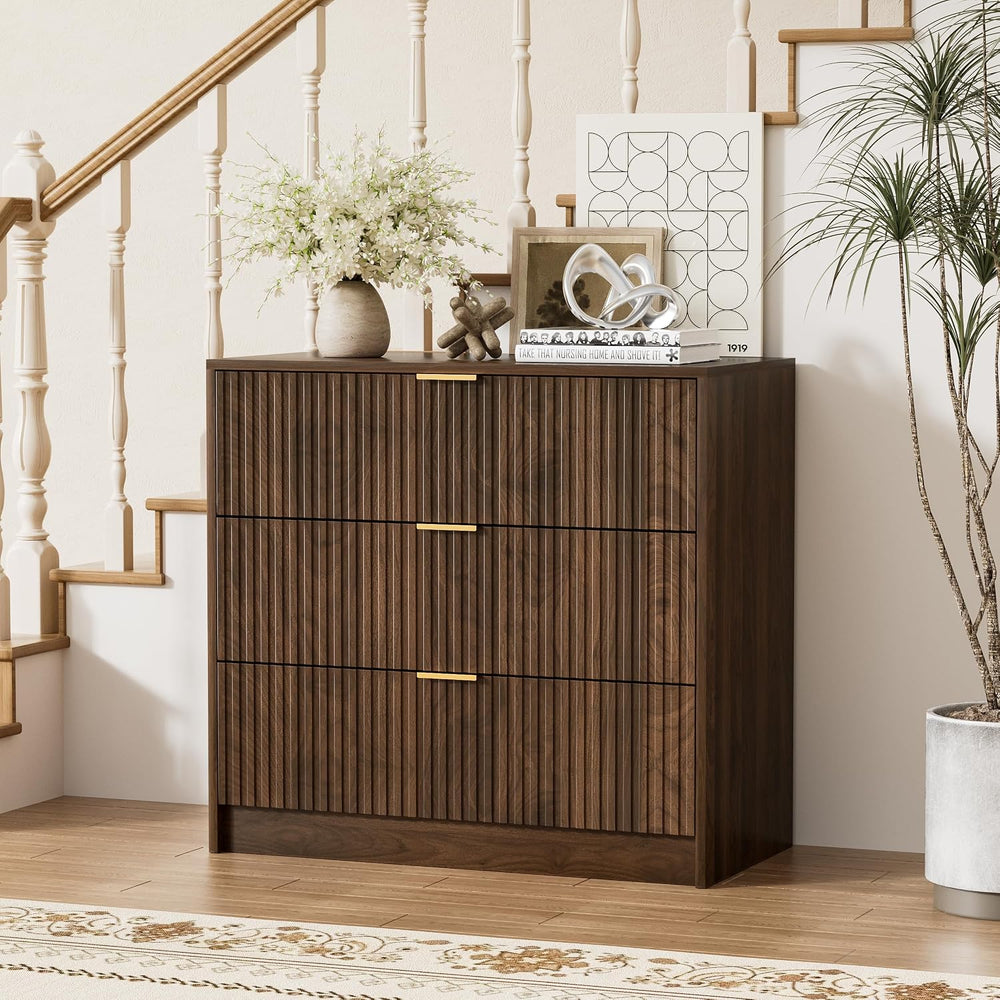 Furniway 3 Piece Bedroom Set, 6 Drawer Dresser and 3-Drawer Nightstand Set of...