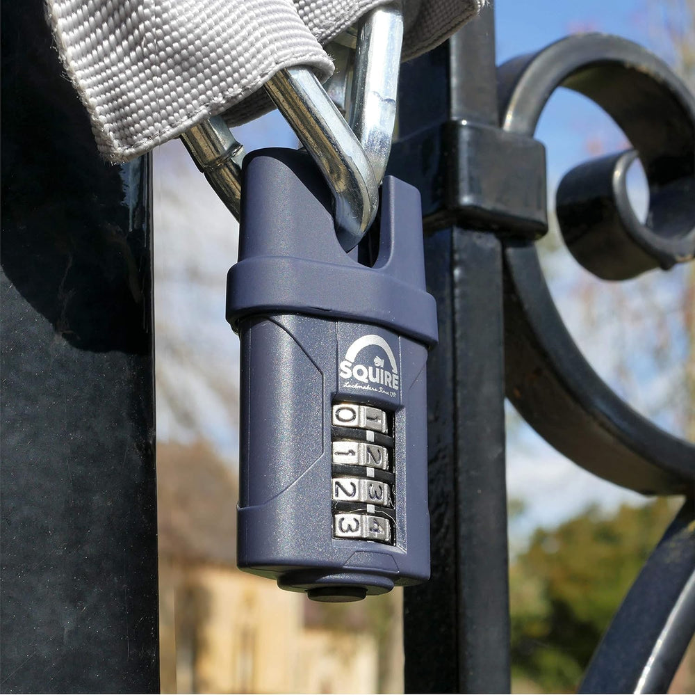 Squire Heavy Duty Padlock (CP50CS) - Toughest Closed Shackle - 4 Wheel Combin...
